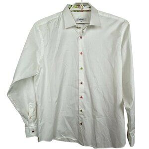 XOOS Double Retors Size 6 XXL White Button Up Long Sleeve Shirt